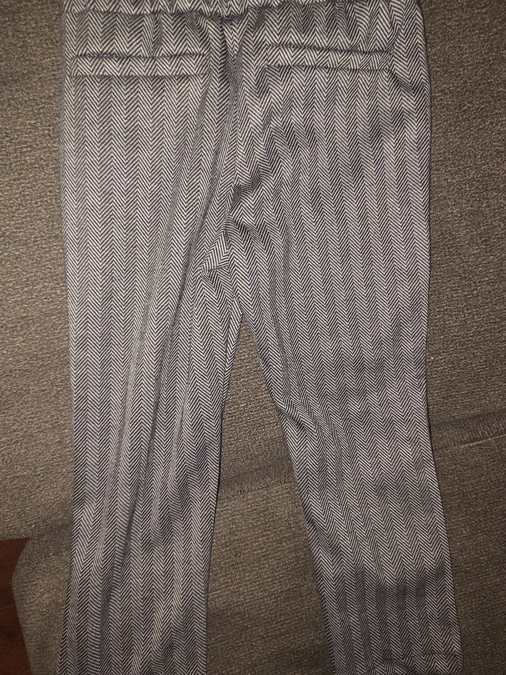 Tahari Black & White Herringbone Boys Dress Pants - Tailored Fit